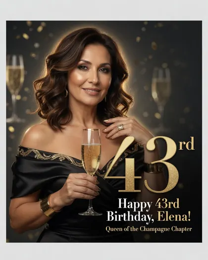 43rd Birthday Poster — Birthday AI poster reference
