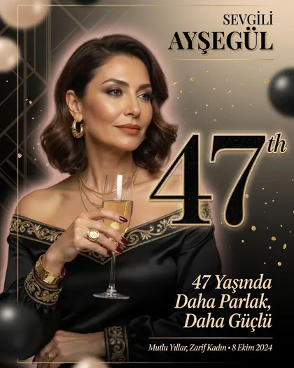 47th Birthday Poster — Birthday AI poster reference