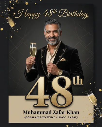 48th Birthday Poster — Birthday AI poster reference