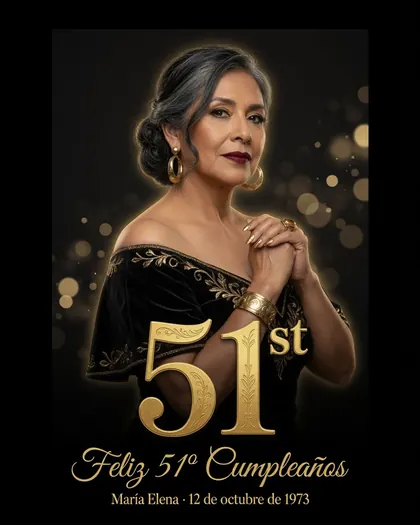 51st Birthday Poster — Birthday AI poster reference