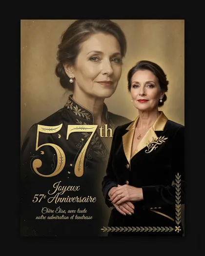 57th Birthday Poster — Birthday AI poster reference