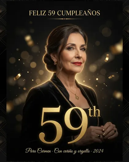 59th Birthday Poster — Birthday AI poster reference