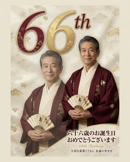 66th Birthday Poster — Birthday AI poster reference
