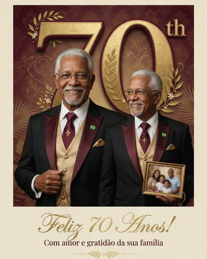70th Birthday Poster — Birthday AI poster reference