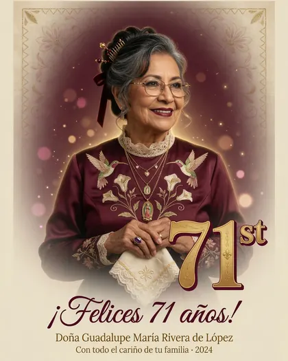 71st Birthday Poster — Birthday AI poster reference
