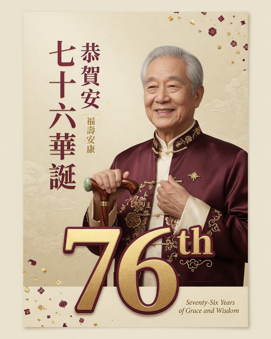76th Birthday Poster reference poster