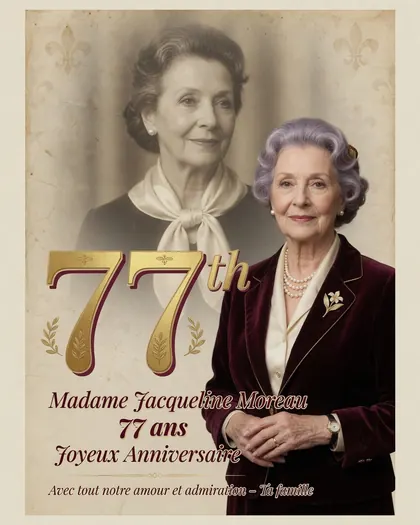 77th Birthday Poster — Birthday AI poster reference