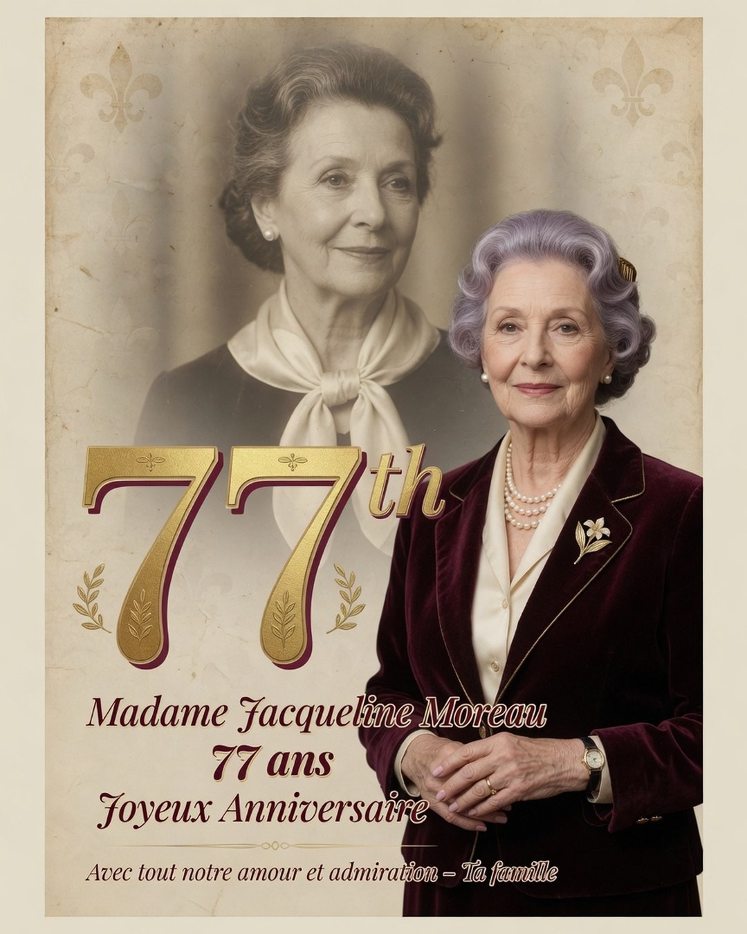 77th Birthday Poster reference poster