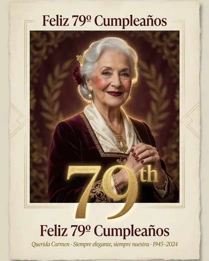 79th Birthday Poster — Birthday AI poster reference