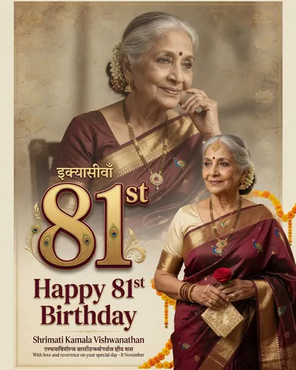 81st Birthday Poster — Birthday AI poster reference