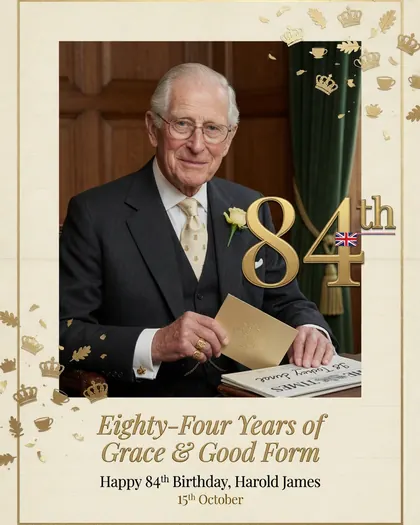 84th Birthday Poster — Birthday AI poster reference