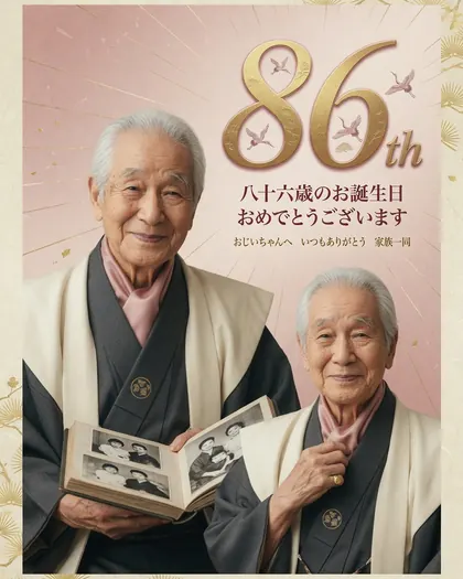 86th Birthday Poster — Birthday AI poster reference