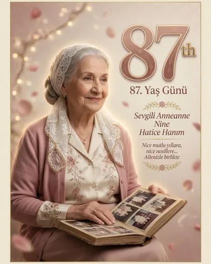 87th Birthday Poster — Birthday AI poster reference