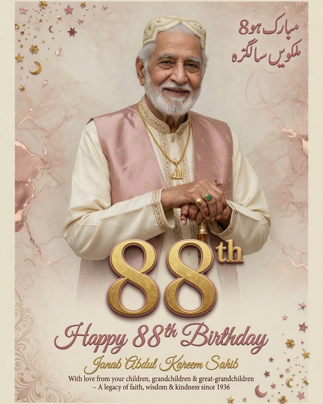 88th Birthday Poster reference poster