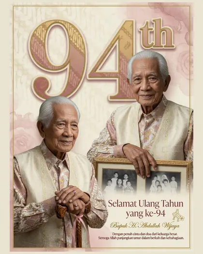 94th Birthday Poster — Birthday AI poster reference