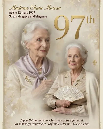 97th Birthday Poster — Birthday AI poster reference