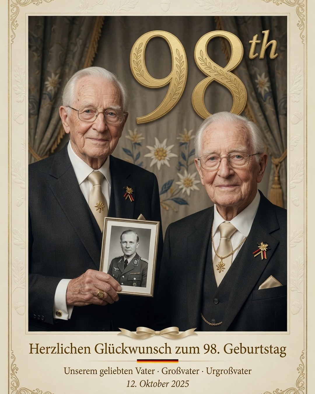 98th Birthday Poster reference poster