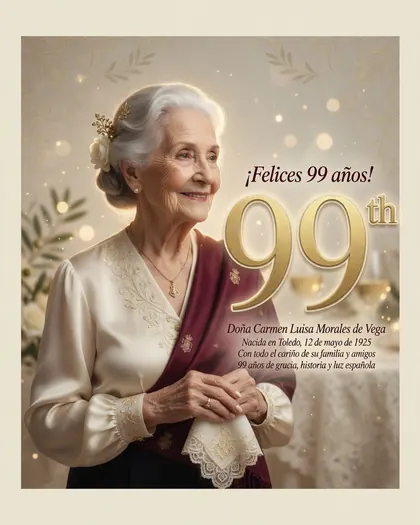99th Birthday Poster — Birthday AI poster reference