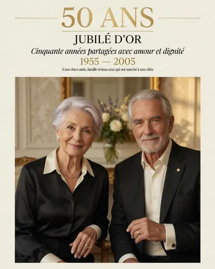 50th Golden Jubilee Anniversary — Anniversary AI poster reference