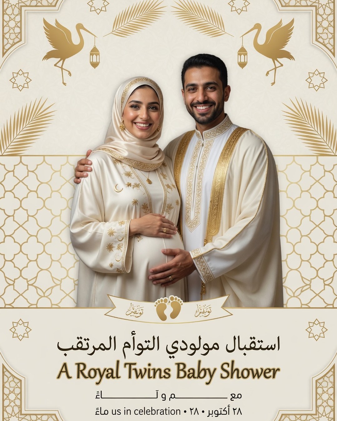 Twins Baby Shower reference poster