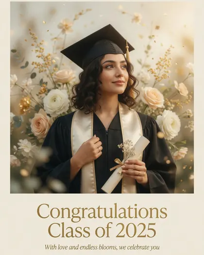 Master's Graduation — Graduation AI poster reference
