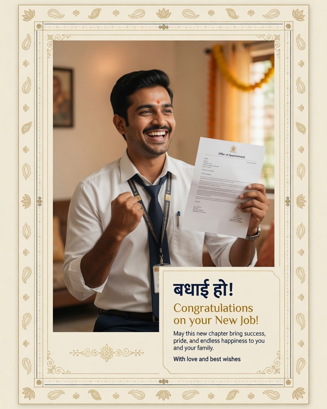 New Job Celebration reference poster