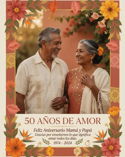 Parents' Anniversary — Anniversary AI poster reference