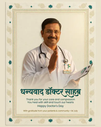 Doctor Appreciation — Thank You AI poster reference