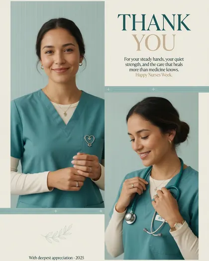 Nurse Appreciation — Thank You AI poster reference
