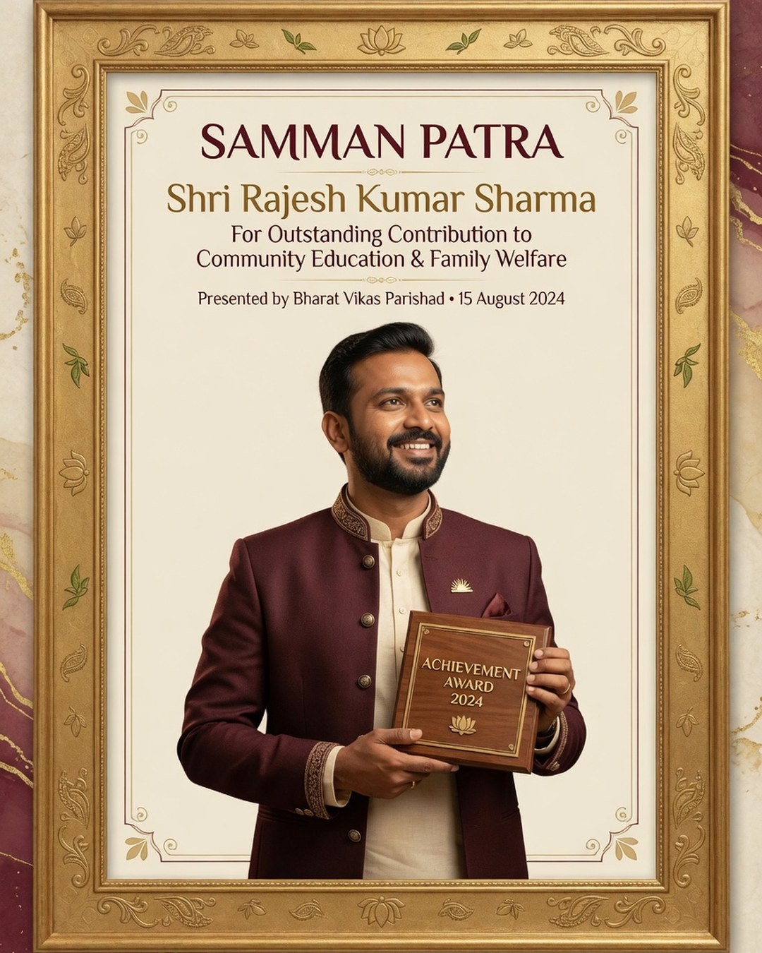 Achievement Award reference poster
