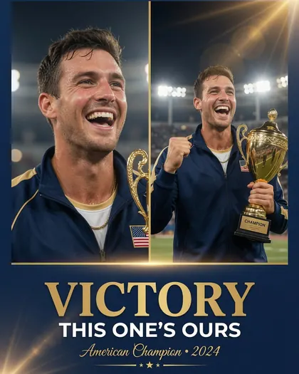 Sports Victory Celebration — Congratulations AI poster reference