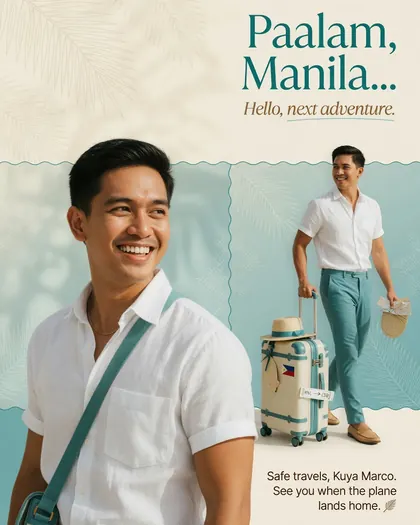 Travel Send-Off — Congratulations AI poster reference