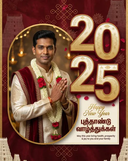 New Year — India (Tamil) — New Year AI poster reference