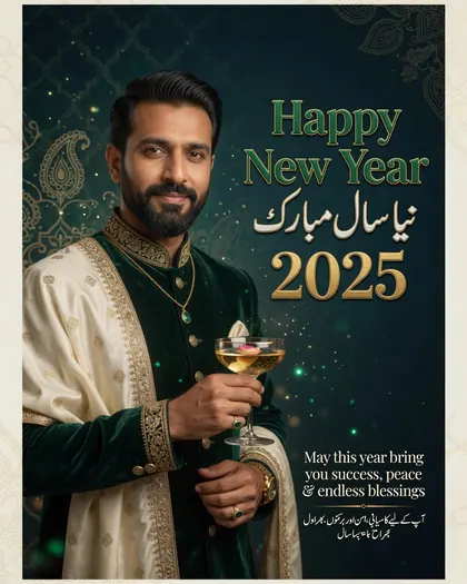 New Year — Pakistan — New Year AI poster reference