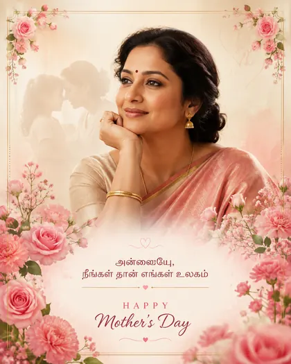 Mother's Day — India (Tamil) — Mother's Day AI poster reference