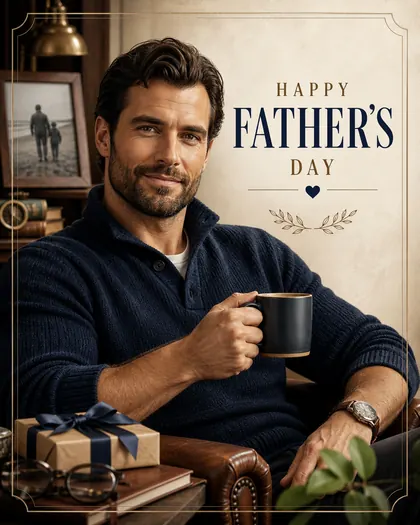 Father's Day — United Kingdom — Father's Day AI poster reference