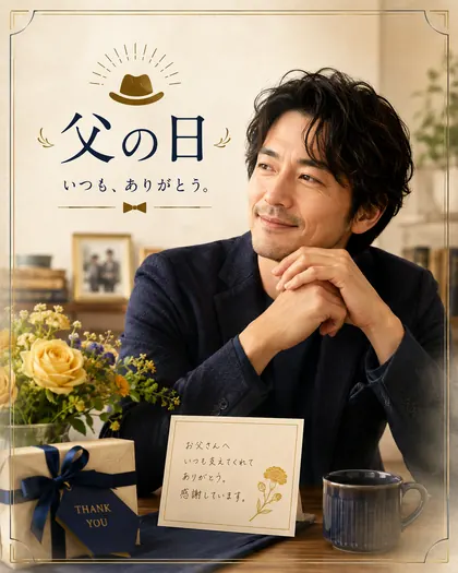 Father's Day — Japan — Father's Day AI poster reference