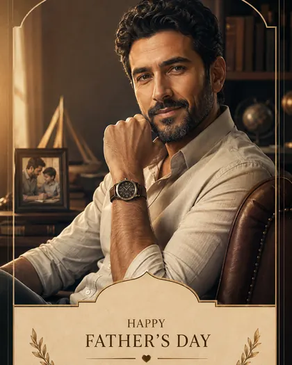 Father's Day — Arab World — Father's Day AI poster reference