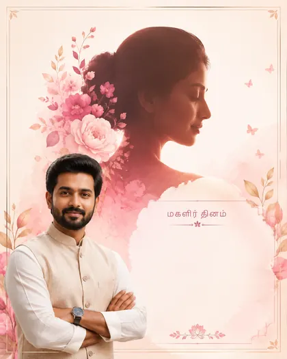 Women's Day — India (Tamil) — International Women's Day AI poster reference