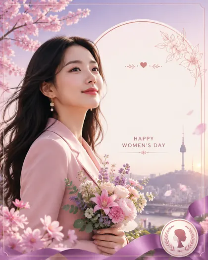 Women's Day — South Korea — International Women's Day AI poster reference