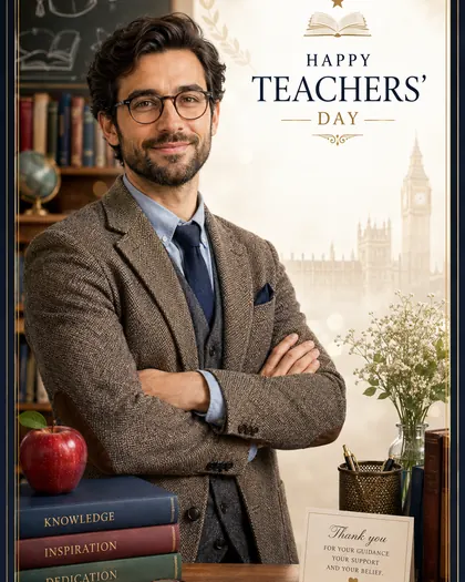 Teachers' Day — United Kingdom — Thank You AI poster reference