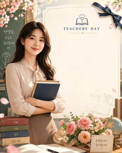 Teachers' Day — South Korea — Thank You AI poster reference