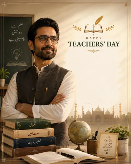 Teachers' Day — Pakistan — Thank You AI poster reference