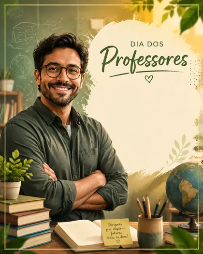 Teachers' Day — Brazil — Thank You AI poster reference