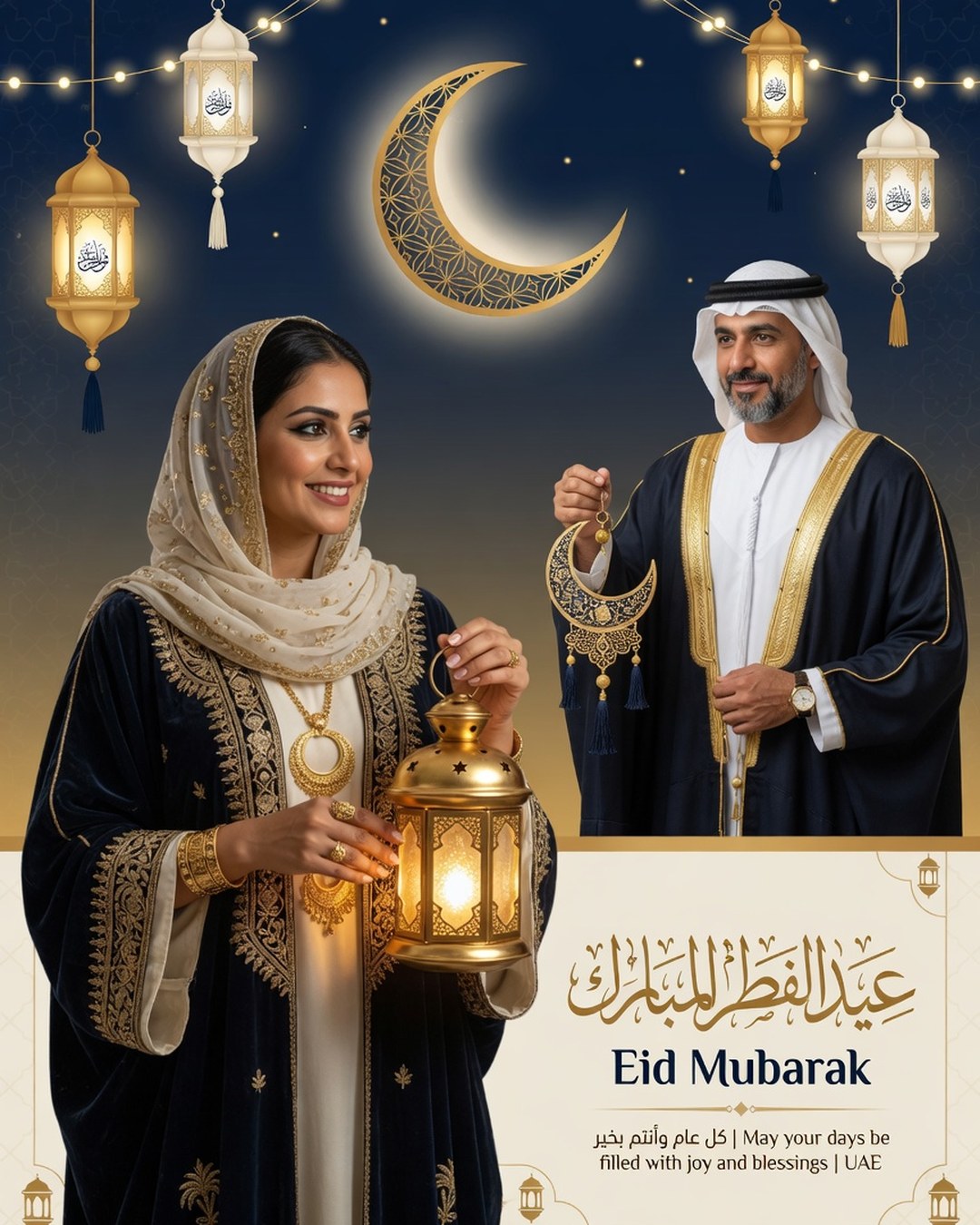 Eid al-Fitr — UAE / Gulf reference poster