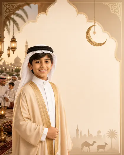 Eid al-Adha — Saudi / Gulf — Eid al-Adha AI poster reference