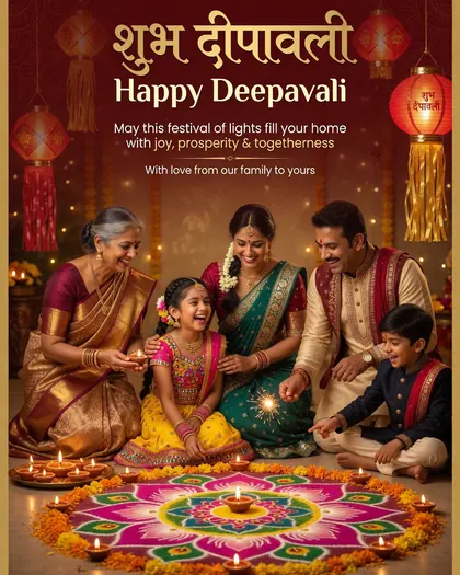 Diwali / Deepavali — India - Pan Indian — Diwali AI poster reference