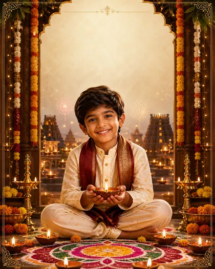 Diwali / Deepavali — India - Tamil Nadu — Diwali AI poster reference