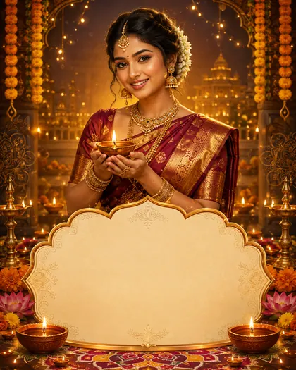 Diwali / Deepavali — India - Telugu — Diwali AI poster reference