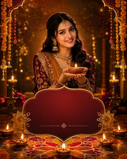 Diwali / Deepavali — India - Gujarat — Diwali AI poster reference